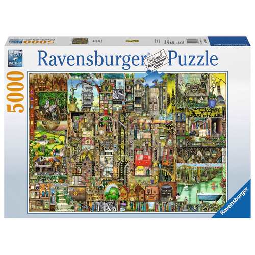 5000pc Ravensburger Colin Thompson Bizarre Town Jigsaw Puzzle Set Adults