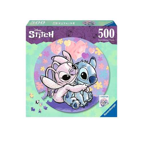 500pc Ravensburger Disney Stitch Round Jigsaw Puzzle 52cm