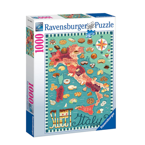 1000pc Ravensburger Dessert Tour Of Italy Jigsaw Puzzle Set Adults