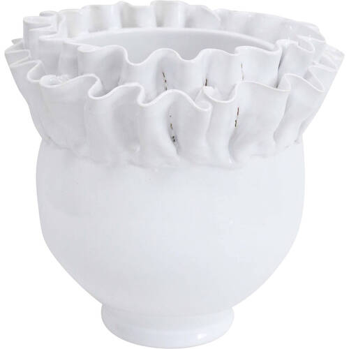 LVD Ceramic Plantervase Parisian Planter/Vase 17.5x16.5 - White