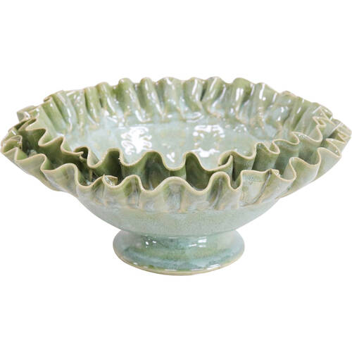 LVD Ceramic Adeline Bowl Home Decor 23cm French Green