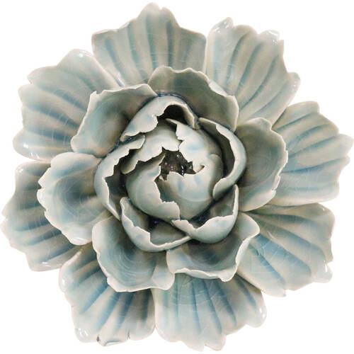 LVD Ceramic Cabbage Sculpture Home Decor 11cm Blue