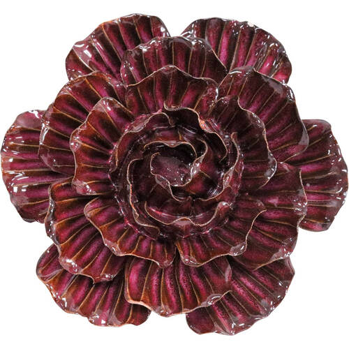 LVD Ceramic Cabbage Sculpture Home Decor 16.5cm Red