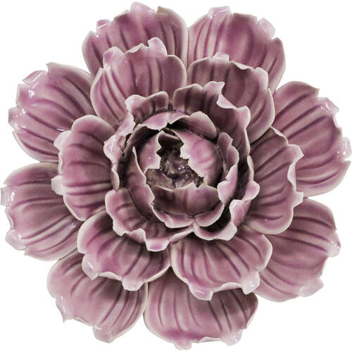 LVD Ceramic Cabbage Sculpture Home Decor 13cm Mauve