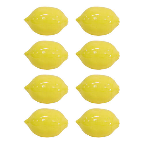 8PK LVD Ceramic Lemon Sculpture Home Decor Medium 10cm Yellow