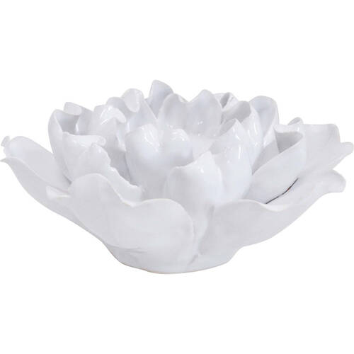 LVD Ceramic Tealight Candle Holder Display 14.5cm - White