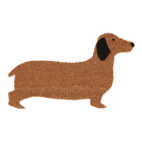 Esschert Design Doormat Dachshund Dog Indoor Outdoor 75.3cm Brown