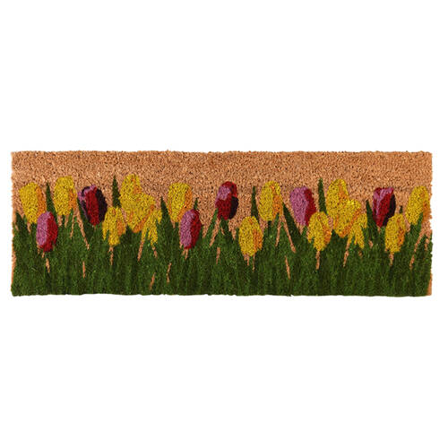 Esschert Design Coir Doormat Tulips Indoor Outdoor Decor 75cm