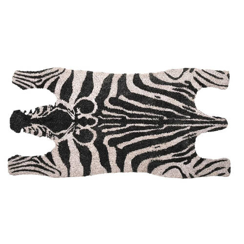 Esschert Design Coir Doormat Zebra Indoor Outdoor 75cm Black/White