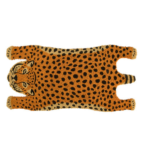 Esschert Design Door Mat Cheetah Indoor Outdoor Decor 75cm Yellow