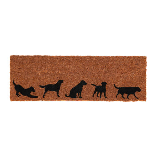 Esschert Design Door Mat Dogs Indoor Outdoor Decor 76.5cm Brown