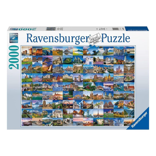 2000pc Ravensburger 99 Places In Europe Jigsaw Puzzle Set Adults