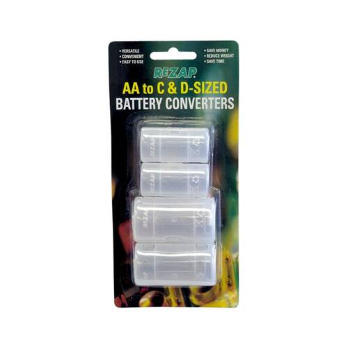 AA TO C & D BATTERY CONVERTERS