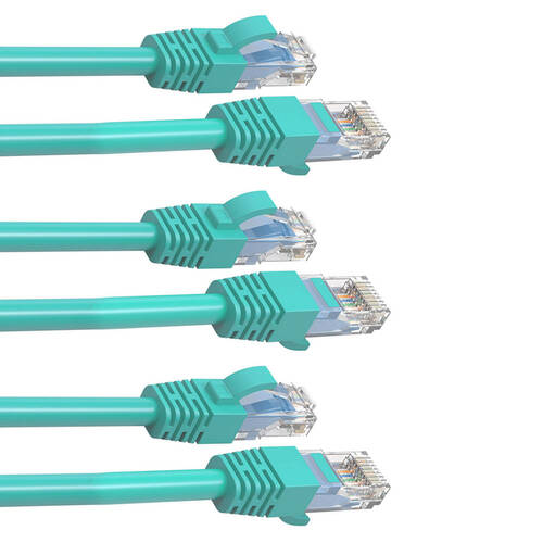 3PK Cruxtec 0.3m CAT6 Network Cable - Green