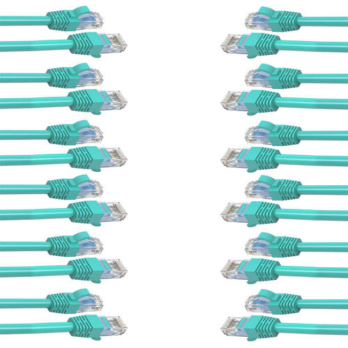 12PK Cruxtec 1m CAT6 Network Cable -  Green