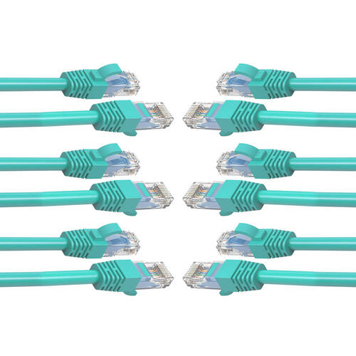 6PK Cruxtec 2m CAT6 Network Cable - Green
