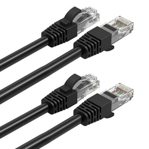 2PK Cruxtec 10m CAT6 Network Cable - Black