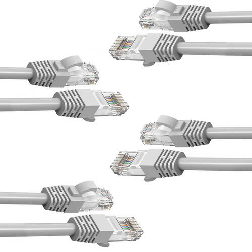 4PK Cruxtec 10M CAT6 Network Cable - White