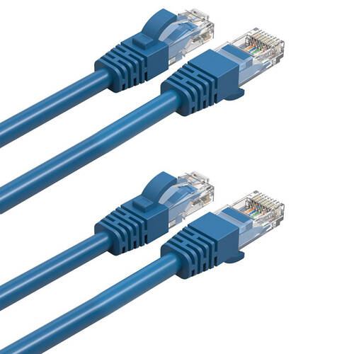 2PK Cruxtec 50m CAT6 Network Cable - Blue