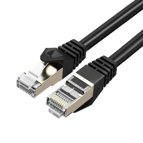 Cruxtec 10m CAT7 10GbE SF/FTP Triple Shielding Ethernet Cable - Black