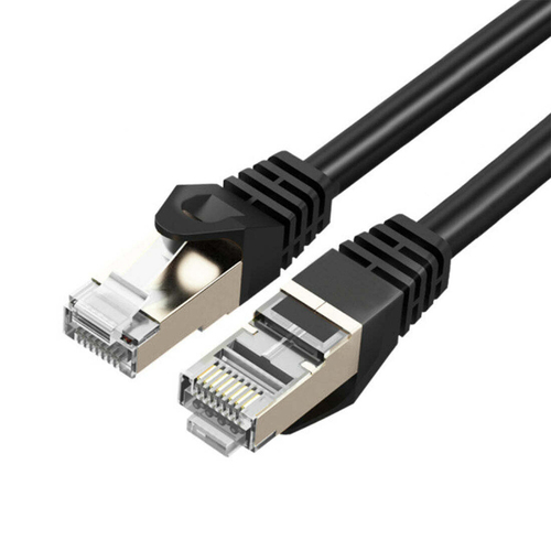 Cruxtec 15m CAT7 10GbE SF/FTP Triple Shielding Ethernet Cable - Black