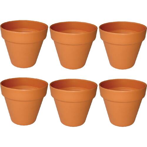 6PK Homeleisure Replicotta Round Pot 150mm Outdoor Garden 