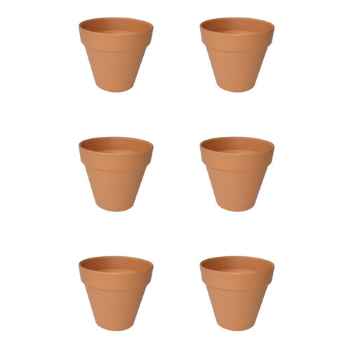6PK Homeleisure Replicotta Round Pot 200mm Outdoor Garden 