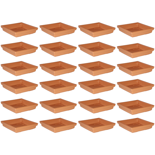 24PK Homeleisure Replicotta Square Saucer 100mm Garden 