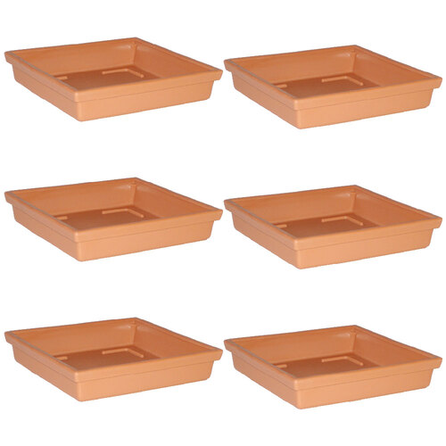 6PK Homeleisure Replicotta Square Saucer 150mm Garden 