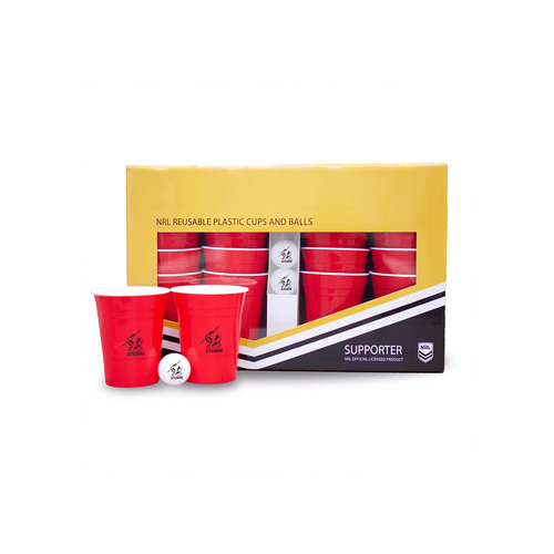 NRL Reusable Cups & Balls Beer Pong Party Game Melbourne Storm