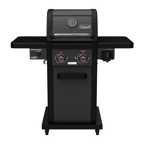 Coleman Revolution 2 Burner BBQ w/Folding Shelves Black Matte