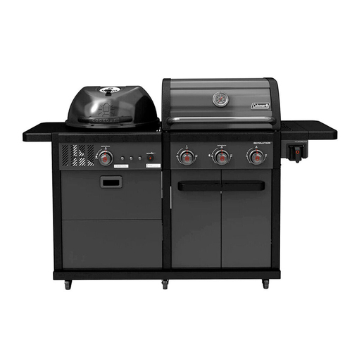 Coleman Revolution Dual Fuel Gas & Charcoal BBQ Black Matte