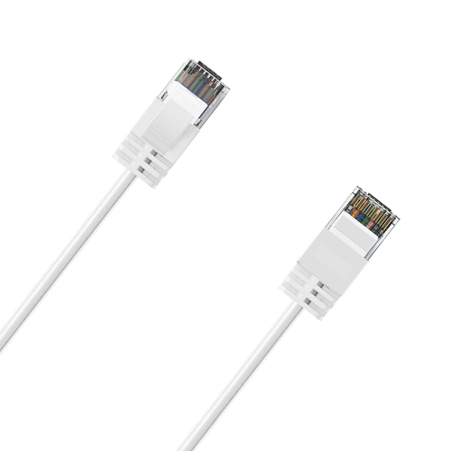 Cruxtec Ultra-Thin CAT6A U/UTP Ethernet Cable 10m - White