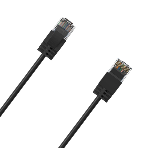 Cruxtec Ultra-Thin CAT6A U/UTP Ethernet Cable 15m - Black