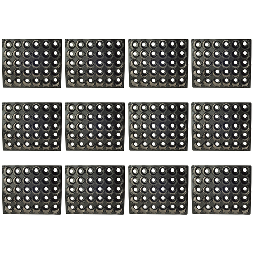 12PK Homeleisure 30-Round Cell Plastic Seedling Tray Black 