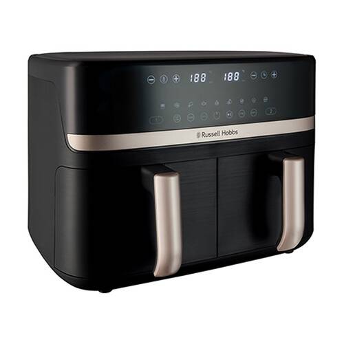 Russell Hobbs Satisfry Dual Basket Air Fryer Double Zone Two Drawers Black