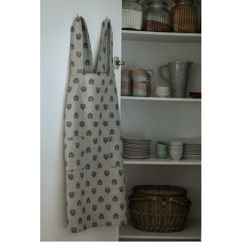 Belle Mandalay Raine & Humble Cotton Kitchen Apron 90x80cm - Navy Blue