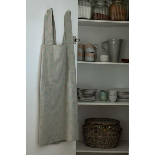 Belle Mandalay Raine & Humble Cotton Kitchen Apron 90x80cm - Sky Grey