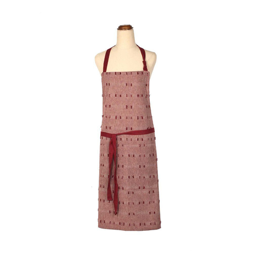 Belle Tuft Ruby  Cotton Home/Kitchen Dining Apron 95x70cm - Red