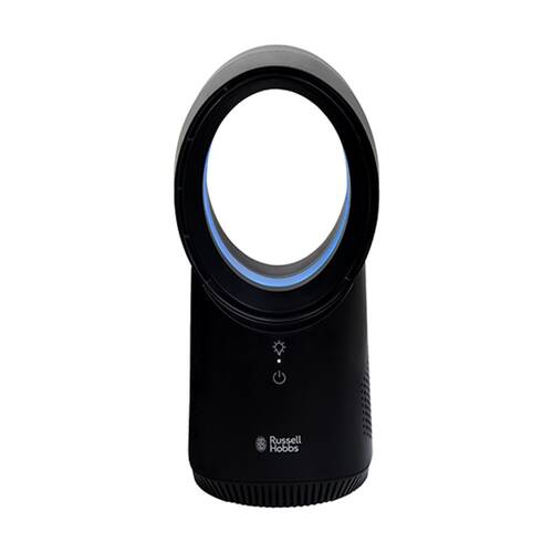 Russell Hobbs Bladeless USB Rechargeable Fan Black Desk Quiet Airflow