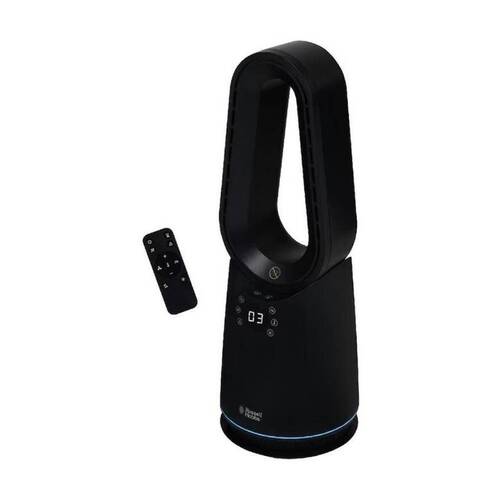Russell Hobbs Bladeless Fan Heater Air Circulator Safe Heating Black