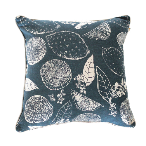 Raine & Humble Lemon Marmalade Cushion w/ Cover 45cm Dark Slate