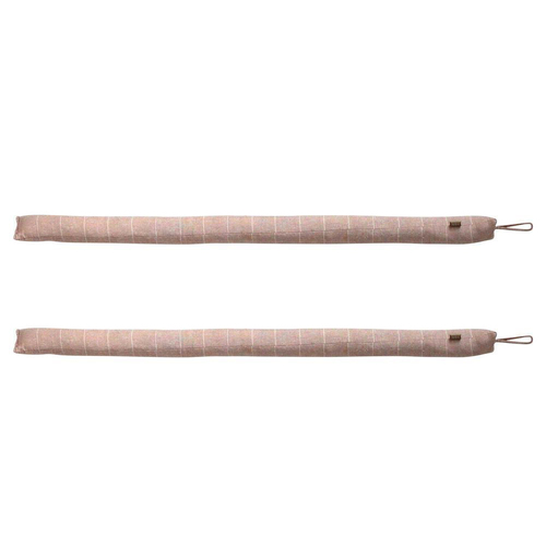 2PK Belle Wild Stripe Slim Chambray Draught Stopper 90cm - Almond