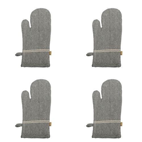 4PK Belle Kumas Single Cotton Oven Glove Mitt 32x18cm - Navy