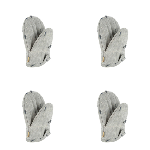 4PK Belle Tuft Cotton Short Oven Glove Mitt 32x18cm - Dark Slate