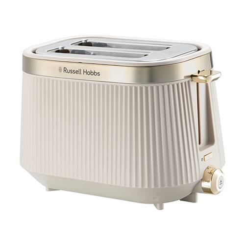 Russell Hobbs Bronte 2 Slice Toaster Bread Slots Easy Clean Stone/Gold