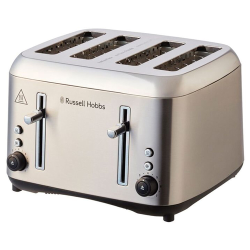 Russell Hobbs RHT514BRU Addison 4 Slice Toaster Brushed Stainless Steel 1670W