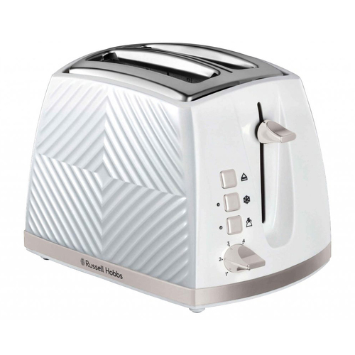 Russell Hobbs RHT722WHI 30cm Groove 2-Slice Toaster - Textured White