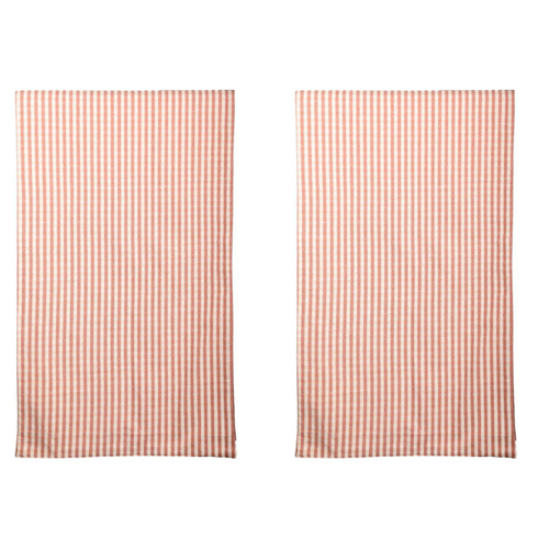 2PK Belle Gingham Cotton Table Runner 150x45cm Rectangle - Fig