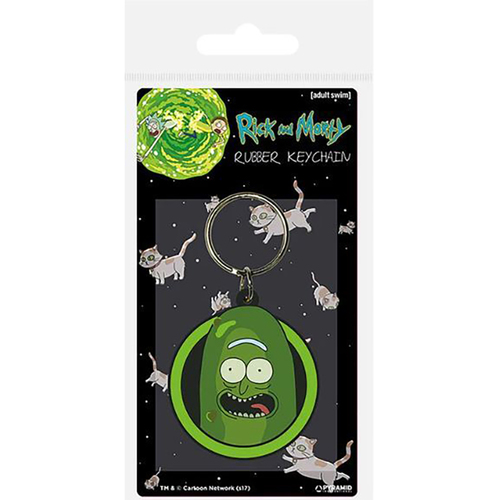 Adult Swim Rick and Morty Themed Pickle Rick Durable Rubber Keyring